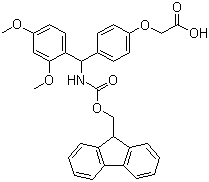 4-[(2,4-Dimethoxyphenyl)(Fmoc-amino)methyl]phenoxyacetic acid molecular structure (CAS 126828-35-1)