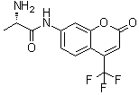 (S)-2-Amino-N-[2-oxo-4-(trifluoromethyl)-2H-1-benzopyran-7-yl]propanamide molecular structure (CAS 126910-31-4)