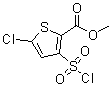 结构式 CAS# 126910-68-7, 5-氯-3-(氯磺酰基)-2-噻吩羧酸甲酯