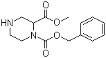1-N-Cbz-piperazine-2-carboxylic acid methyl ester molecular structure (CAS 126937-43-7)