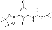 N-[5-Chloro-2-fluoro-3-(4,4,5,5-tetramethyl-1,3,2-dioxaborolan-2-yl)phenyl]carbamic acid 1,1-dimethylethyl ester molecular structure (CAS 1269440-69-8)