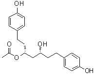 (3R,5R)-1,7-二(4-羟基苯基)-3,5-庚二醇 3-乙酸酯分子结构 (CAS 1269839-24-8)
