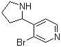3-Bromo-4-(2-pyrrolidinyl)pyridine molecular structure (CAS 1270362-48-5)