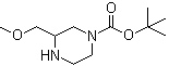 3-(甲氧基甲基)-1-哌嗪羧酸叔丁酯分子结构 (CAS 1270982-05-2)