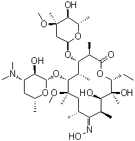 (9Z)-6-O-甲基红霉素 9-肟分子结构 (CAS 127253-05-8)