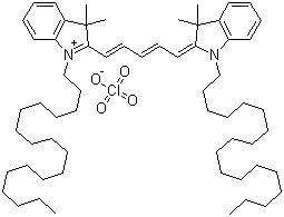 1,1'-Dioctadecyl-3,3,3',3'-tetramethylindodicarbocyanine perchlorate molecular structure (CAS 127274-91-3)
