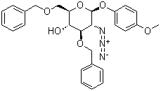 4-Methoxyphenyl 2-azido-2-deoxy-3,6-bis-O-(phenylmethyl)-beta-D-glucopyranoside molecular structure (CAS 1272755-25-5)