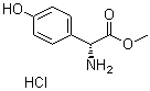 Methyl (2S)-amino(4-hydroxyphenyl)ethanoate hydrochloride molecular structure (CAS 127369-30-6)