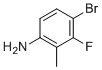 4-Bromo-3-fluoro-2-methylaniline molecular structure (CAS 127408-03-1)