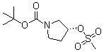 (R)-3-[(Methylsulfonyl)oxy]pyrrolidine-1-carboxylic acid tert-butyl ester molecular structure (CAS 127423-61-4)
