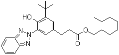 3-(2H-Benzotriazolyl)-5-(1,1-di-methylethyl)-4-hydroxy-benzenepropanoic acid octyl esters molecular structure (CAS 127519-17-9)