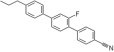 2'-Fluoro-4''-propyl-[1,1':4',1''-terphenyl]-4-carbonitrile molecular structure (CAS 127523-43-7)