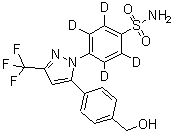 2,3,5,6-Tetradeuterio-4-[5-[4-(hydroxymethyl)phenyl]-3-(trifluoromethyl)pyrazol-1-yl]benzenesulfonamide molecular structure (CAS 1276524-56-1)