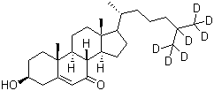 structure of CAS# 127684-08-6, 7-Ketocholesterol-D7