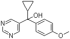 structure of CAS# 12771-68-5, Ancymidol;alpha-Cyclopropyl-alpha-(4-methoxyphenyl)-5-pyrimidylmethanol