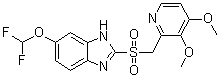 structure of CAS# 127780-16-9, Pantoprazole sulfone;5-Difluoromethoxy-2-[[(3,4-dimethoxy)-2-pyridyl]methylsulfonyl]-1H-benzimidazol