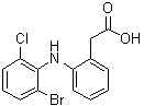 2-[(2-溴-6-氯苯基)氨基]苯乙酸分子结构 (CAS 127792-23-8)