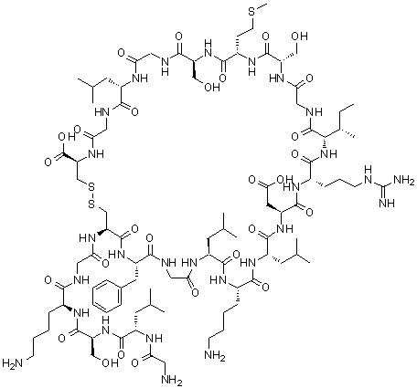 Human C-type natriuretic peptide(1-22) molecular structure (CAS 127869-51-6)
