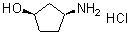 structure of CAS# 1279032-31-3, (1R,3S)-3-Aminocyclopentanol hydrochloride