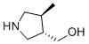 ((3S,4S)-4-Methylpyrrolidin-3-yl)methanol molecular structure (CAS 1279034-51-3)