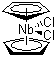 Niobocene dichloride molecular structure (CAS 12793-14-5)