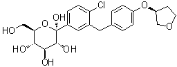 1-C-[4-Chloro-3-[[4-[[(3S)-tetrahydro-3-furanyl]oxy]phenyl]methyl]phenyl]-alpha-D-glucopyranose molecular structure (CAS 1279691-35-8)