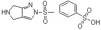 2,4,5,6-Tetrahydro-2-(methylsulfonyl)pyrrolo[3,4-c]pyrazole benzenesulfonate molecular structure (CAS 1280210-80-1)