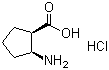 (1R,2S)-(-)-2-Amino-1-cyclopentanecarboxylic acid hydrochloride molecular structure (CAS 128110-37-2)