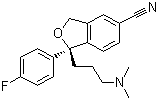Escitalopram molecular structure (CAS 128196-01-0)