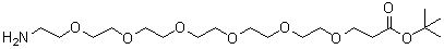 21-Amino-4,7,10,13,16,19-hexaoxaheneicosanoic acid 1,1-dimethylethyl ester molecular structure (CAS 1286281-32-0)