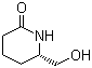 structure of CAS# 128726-47-6, (+)-6-(Hydroxymethyl)-2-piperidinone;(S)-6-(Hydroxymethyl)piperidin-2-one