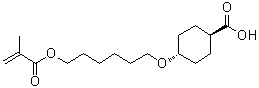 trans-4-[[6-[(2-Methyl-1-oxo-2-propenyl)oxy]hexyl]oxy]cyclohexanecarboxylic acid molecular structure (CAS 128931-21-5)