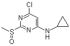 structure of CAS# 1289385-22-3, 6-Chloro-N-cyclopropyl-2-(methylsulfinyl)-4-pyrimidinamine