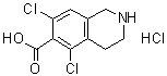 5,7-Dichloro-1,2,3,4-tetrahydro-6-isoquinolinecarboxylic acid hydrochloride (1:1) molecular structure (CAS 1289646-93-0)