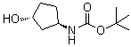N-[(1R,3R)-3-羟基环戊基]氨基甲酸叔丁酯分子结构 (CAS 1290191-64-8)