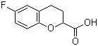 6-Fluoro-3,4-dihydro-2H-1-benzopyran-2-carboxylic acid molecular structure (CAS 129050-20-0)
