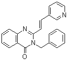 结构式 CAS# 1290541-46-6, 3-苄基-2-[(1E)-2-(3-吡啶基)乙烯基]-4(3H)-喹唑啉酮