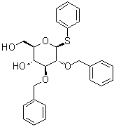 Phenyl 2,3-bis-O-(phenylmethyl)-1-thio-beta-D-glucopyranoside molecular structure (CAS 129081-01-2)