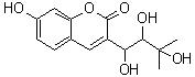 7-Hydroxy-3-(1,2,3-trihydroxy-3-methylbutyl)-2H-1-benzopyran-2-one molecular structure (CAS 1291053-38-7)