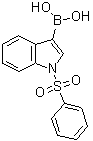structure of CAS# 129271-98-3, 1-Benzenesulfonyl-1H-indole-3-boronic acid;[1-(Phenylsulfonyl)-3-indole]boronic acid