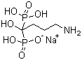 structure of CAS# 129318-43-0, Alendronate sodium;(4-Amino-1-hydroxybutylidene) bisphosphonic acid monosodium salt; Sodium 4-amino-1-hydroxy-1-phosphonobutane-1-phosphonate; Fosamax