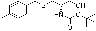 structure of CAS# 129397-85-9, (S)-[1-(Hydroxymethyl)-2-[[(4-methylphenyl)methyl]thio]ethyl]carbamic acid tert-butyl ester