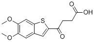 structure of CAS# 129425-81-6, 4-(5,6-Dimethoxybenzo[b]thiophen-2-yl)-4-oxobutanoic acid;4-(5,6-dimethoxy-1-benzothiophen-2-yl)-4-oxobutanoic acid