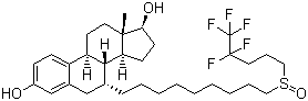 structure of CAS# 129453-61-8, Fulvestrant;(7a,17b)-7-[9-[(4,4,5,5,5-Pentafluoropentyl)sulfinyl]nonyl]estra-1,3,5(10)-triene-3,17-diol