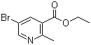 5-Bromo-2-methyl-3-pyridinecarboxylic acid ethyl ester molecular structure (CAS 129477-21-0)