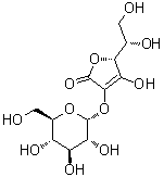structure of CAS# 129499-78-1, 2-O-alpha-D-Glucopyranosyl-L-ascorbic acid;AA 2G; Ascofresh