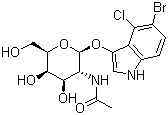 5-Bromo-4-chloro-3-indolyl-N-acetyl-beta-D-galactosaminide molecular structure (CAS 129572-48-1)