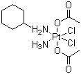 顺式-二氯-反式-二乙酸-氨-环己胺合铂分子结构 (CAS 129580-63-8)