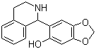 6-(1,2,3,4-四氢-1-异喹啉基)-1,3-苯并二恶茂-5-醇分子结构 (CAS 1296674-41-3)