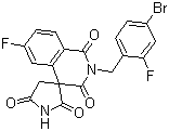 structure of CAS# 129688-50-2, Minalrestat;2-[(4-Bromo-2-fluorophenyl)methyl]-6-fluorospiro[isoquinoline-4(1H),3'-pyrrolidine]-1,2',3,5'(2H)-tetrone